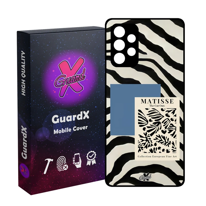 کاور گارد ایکس طرح Zebra مدل Glass10568 مناسب برای گوشی موبایل سامسونگ Galaxy A32 4G