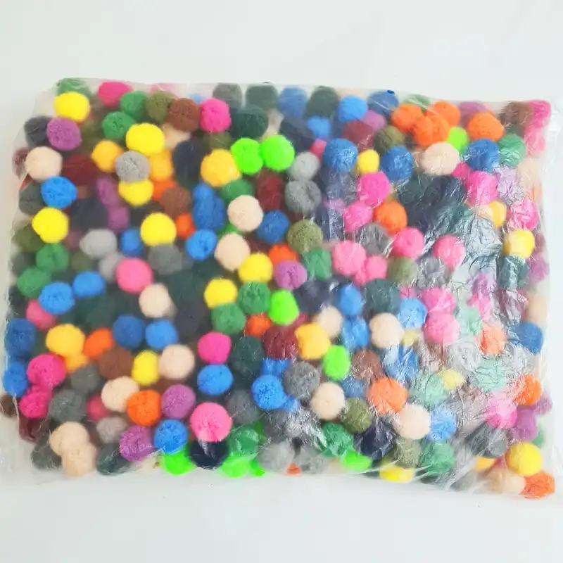 ملزومات عروسک سازی مدل توپک پوم پوم مجموعه 500 عددی