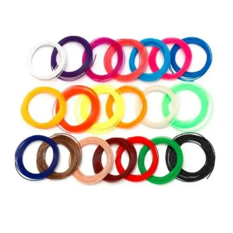 فیلامنت PLA پرینتر سه بعدی مدل 5m قطر 1.75 میلی متر 330 گرم مجموعه 20 عددی