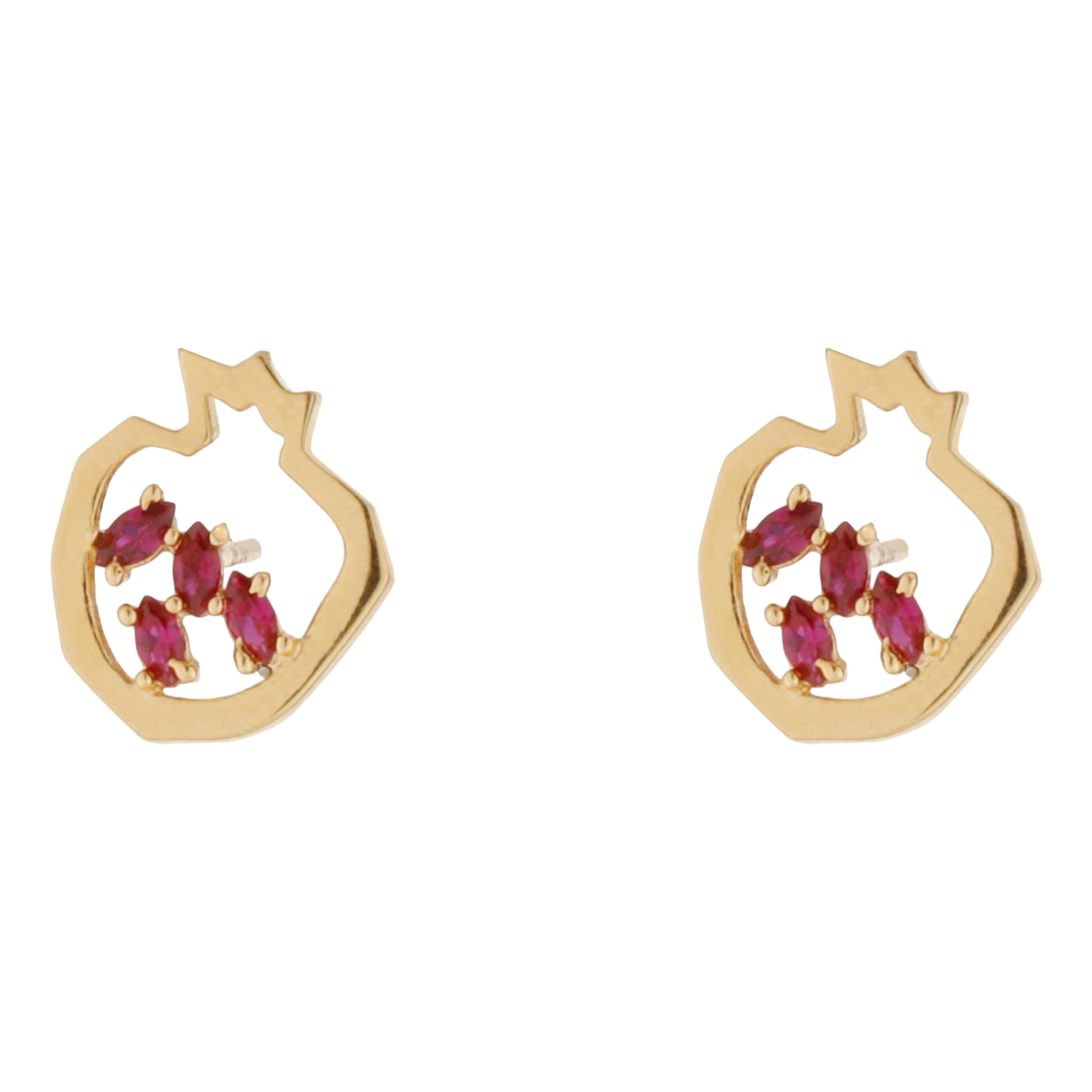 گوشواره طلا 18 عیار زنانه تاج مدل G560-1