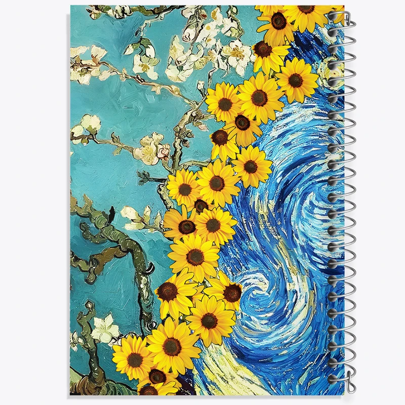 دفتر مشق 50 برگ خندالو طرح نقاشی های ونسان ونگوگ کد F5105