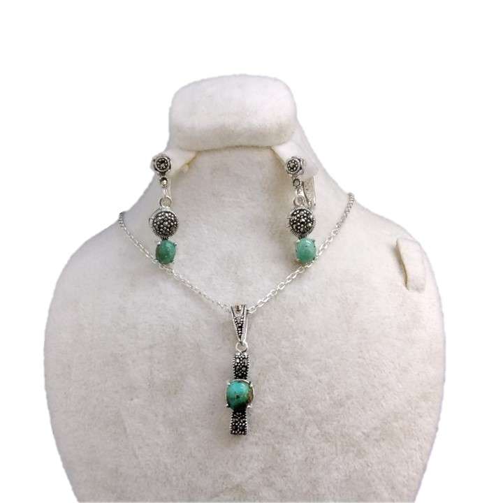 نیم ست نقره زنانه مدل glsr-950