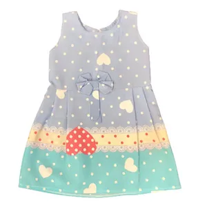 پیراهن دخترانه مدل A.S7173 رنگ آبی