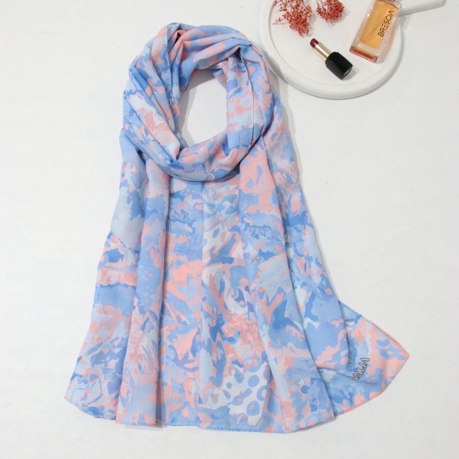 شال زنانه مدل تابستانه آبرنگی ساده کد a-3082 -  - 14