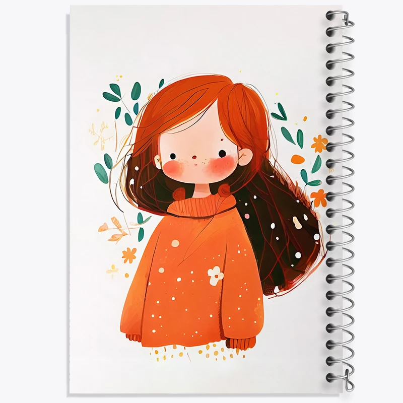 دفتر ژورنال نویسی 50 برگ خندالو مدل نقطه ای طرح دخترانه کد F7636