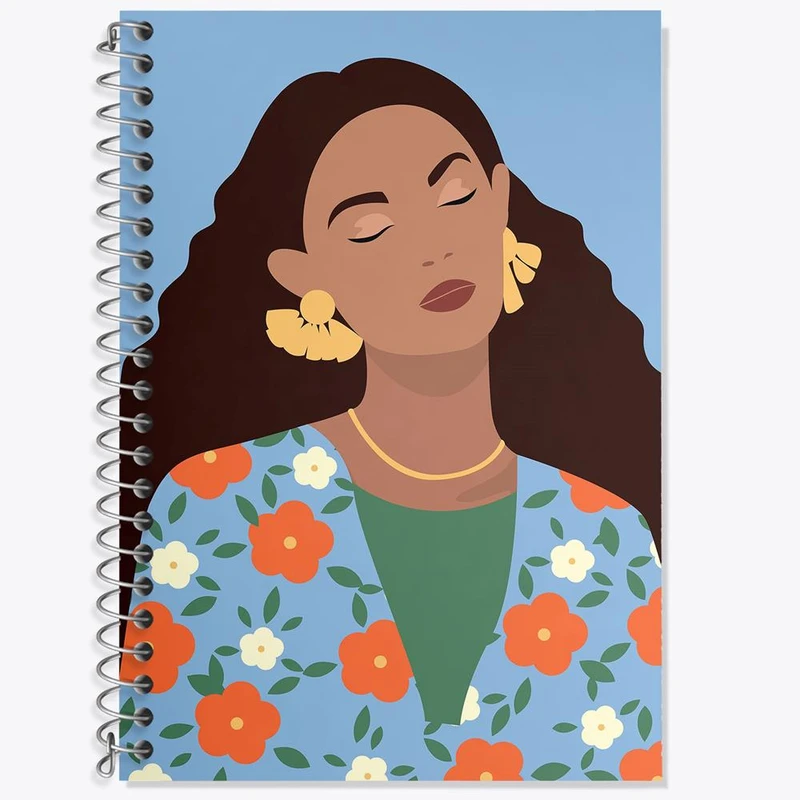 دفتر زبان 50 برگ خندالو مدل دو خط طرح دختر قوی Girl Power کد 28952