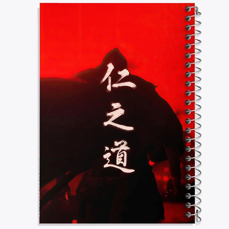 دفتر ژورنال نویسی 50 برگ خندالو مدل نقطه ای طرح جین گوست آف سوشیما کد 30817