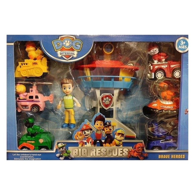 ماشین بازی طرح سگ های نگهبان مدل برج مجموعه 8 عددی