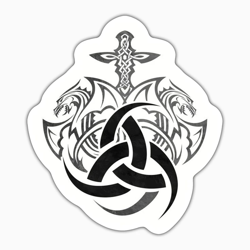 استیکر لپ تاپ و موبایل بووم طرح سریال Vikings مدل Horn Of Odin کد LB33