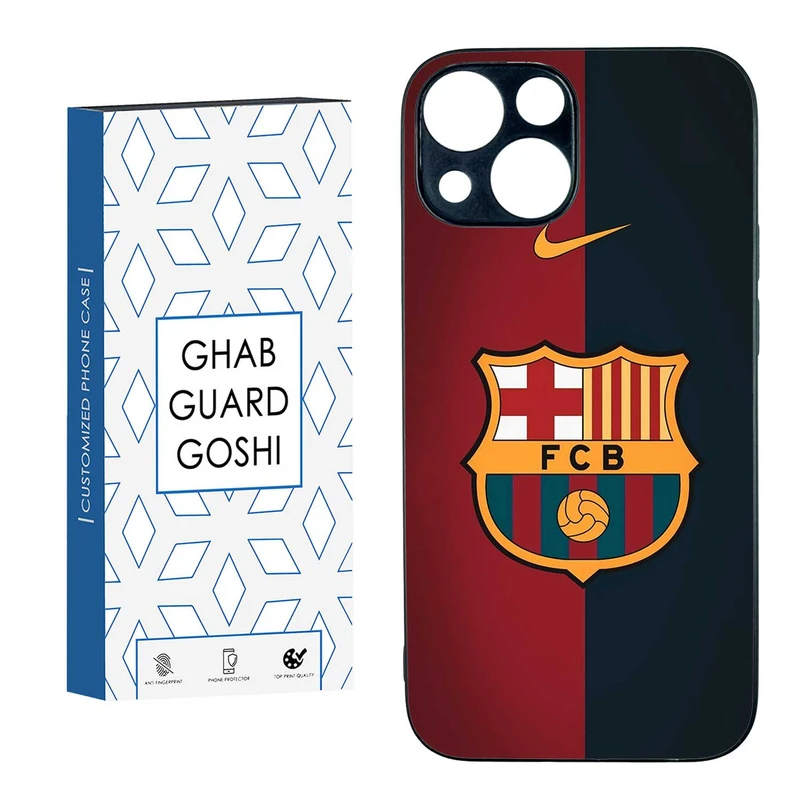 کاور قاب گارد گوشی طرح تیم بارسلونا کد TPU-090 مناسب برای گوشی موبایل اپل IPHONE 13 MINI