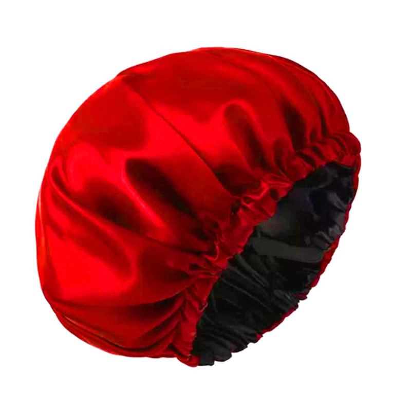 کلاه زنانه مدل خواب ساتن رنگ قرمز