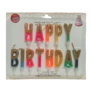 شمع تولد مدل  2رنگ happy s4 بسته 13 عددی