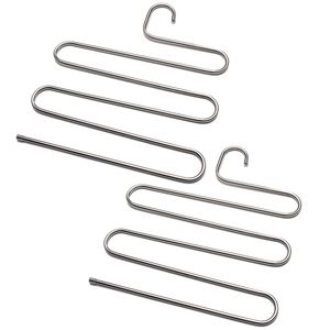 نقد و بررسی چوب لباسی شلوار و شال لینو مدل مارپیچ بسته 2 عددی توسط خریداران