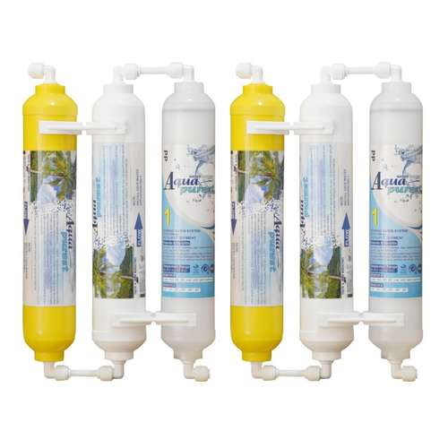 فیلتر تصفیه آب یخچال و فریزر آکوا پیورست مدل INLINE NSF 03 مجموعه 6 عددی