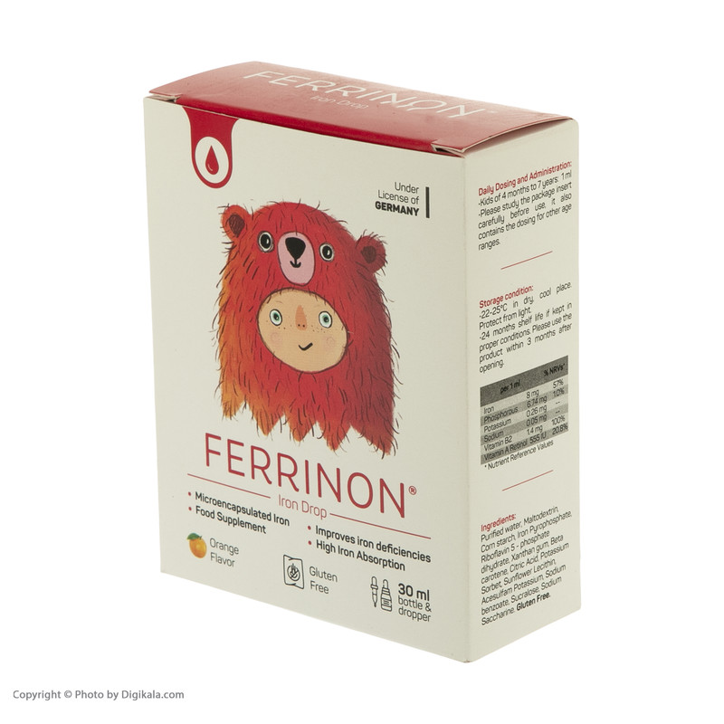 قطره آهن فری نون دلنوا فارما -30 میلی لیتر