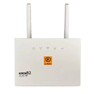 مودم سیمکارتی رومیزی 4g lte کی لینک مدل b2 با دو آنتن خارجی، نصب آسان plug و play، پورت usb type-c و سه پورت lan، پشتیبانی از پروتکل های امنیتی wpa-wpa2 و سازگار با سیمکارت های fd