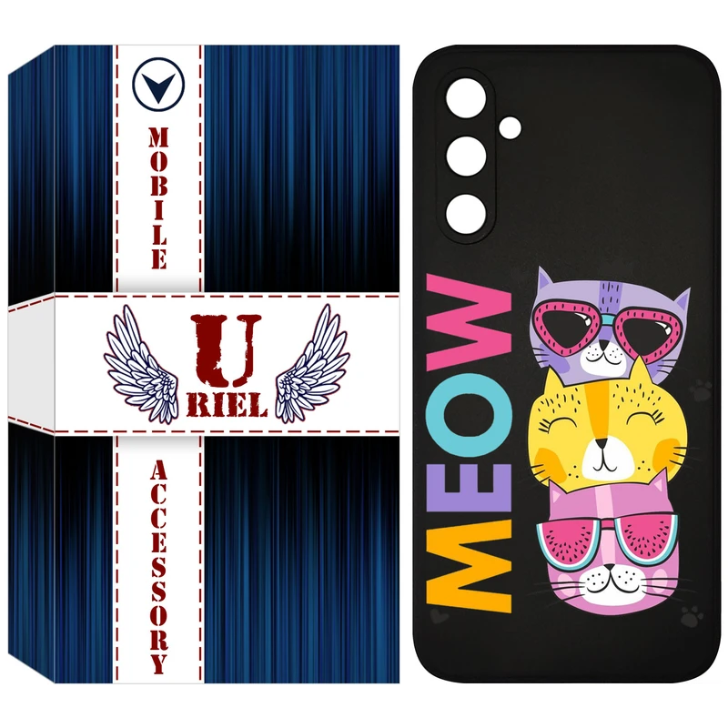 کاور یوریل قاب مدل KSH کد 57 طرح گربه مناسب برای گوشی موبایل سامسونگ Galaxy S23 FE
