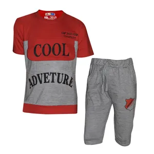 ست تی شرت آستین کوتاه و شلوارک پسرانه مدل Cool