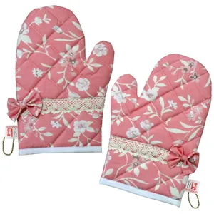 دستکش فر منسوجات خسروشاهی برتر مدل کلاسیک طرح نوشین بسته 2 عددی کد DASK35