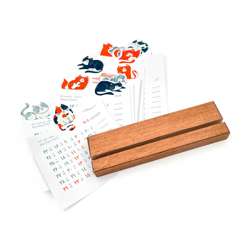 تقویم رومیزی سال ۱۴۰۴ مدل گربه