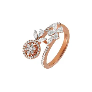   انگشتر طلا 18 عیار زنانه قیراط مارکیز کد GH2730