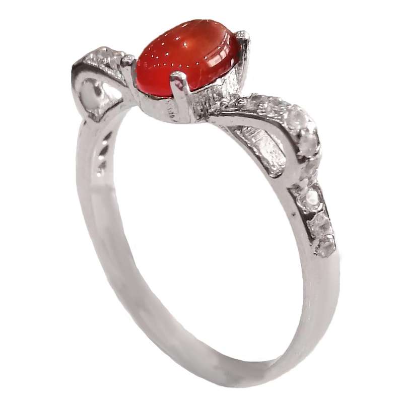 انگشتر نقره زنانه مدل عقیق کد YW4063