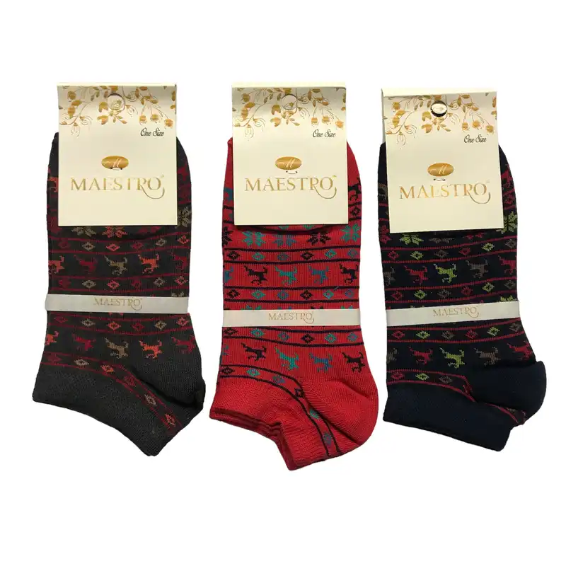 جوراب زنانه مدل مچی مجموعه 3 عددی