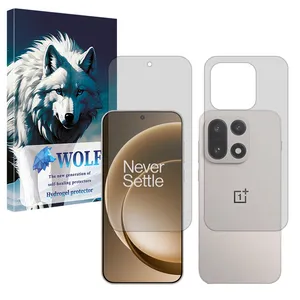 Wolf Tough model transparent screen protector suitable for OnePlus 15 mobile phone along with the back protector