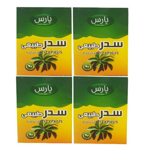 پودر تقویت کننده مو پارس محبوب حناء یزد مدل سدر طبیعی وزن 100 گرم بسته 4 عددی