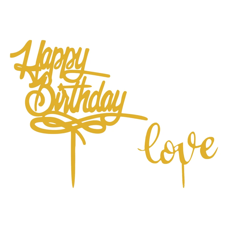 تاپر کیک هانستو مدل تولدت مبارک کد TP082 مجموعه 2 عددی