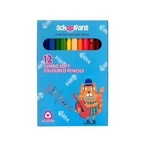 مداد رنگی 12 رنگ اسکول فنس مدل جامبو کد 64550