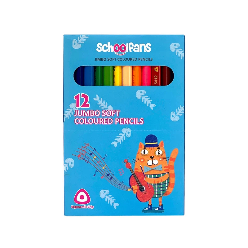 مداد رنگی 12 رنگ اسکول فنس مدل جامبو کد 64550