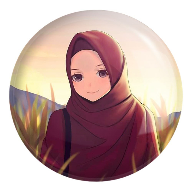 پیکسل خندالو طرح دخترانه باحجاب کد 26013 مدل بزرگ