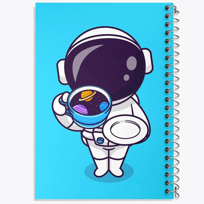 دفتر مشق 100 برگ خندالو طرح فضانورد کد 25072