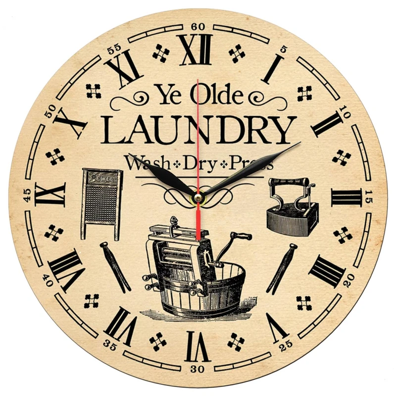 ساعت دیواری طرح رختشویی قدیمی کد 1387