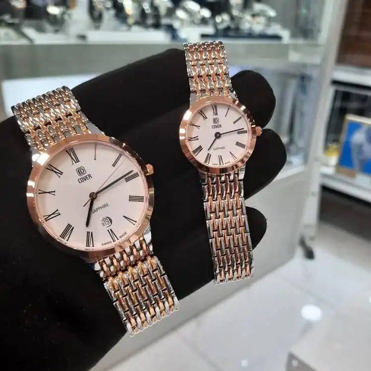 ست ساعت مچی عقربه ای زنانه و مردانه کاور مدل CO123.50 CO125.50