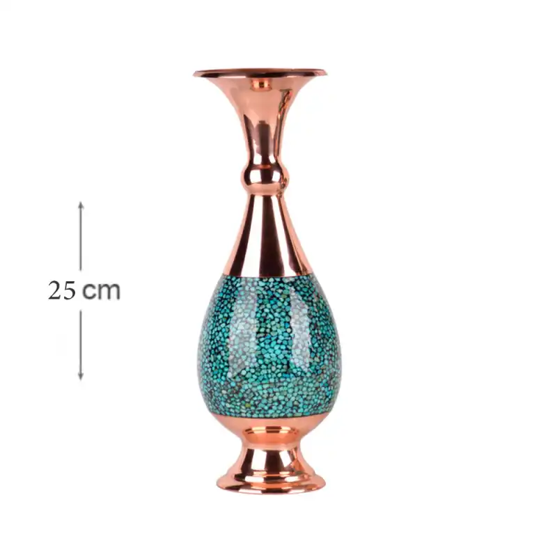 ست سه تکه گلدان و شکلات خوری فیروزه کوبی مدل F011 کد F008