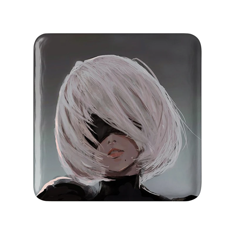 مگنت خندالو طرح بازی نیر اتوماتا (Nier Automata)  مدل مربعی کد 31598