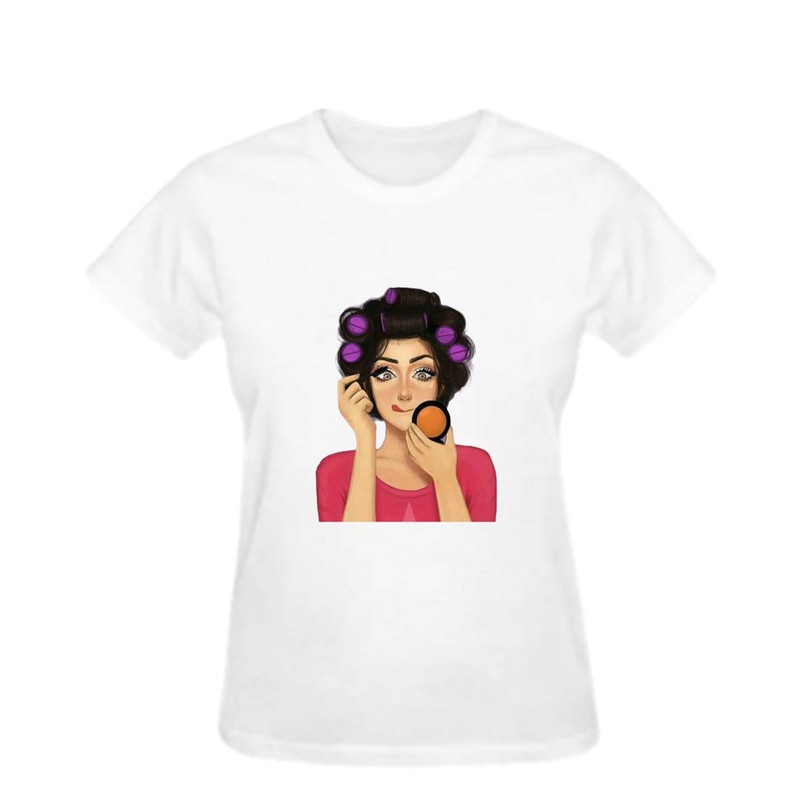 تیشرت آستین کوتاه زنانه مدل چاپی کد 006