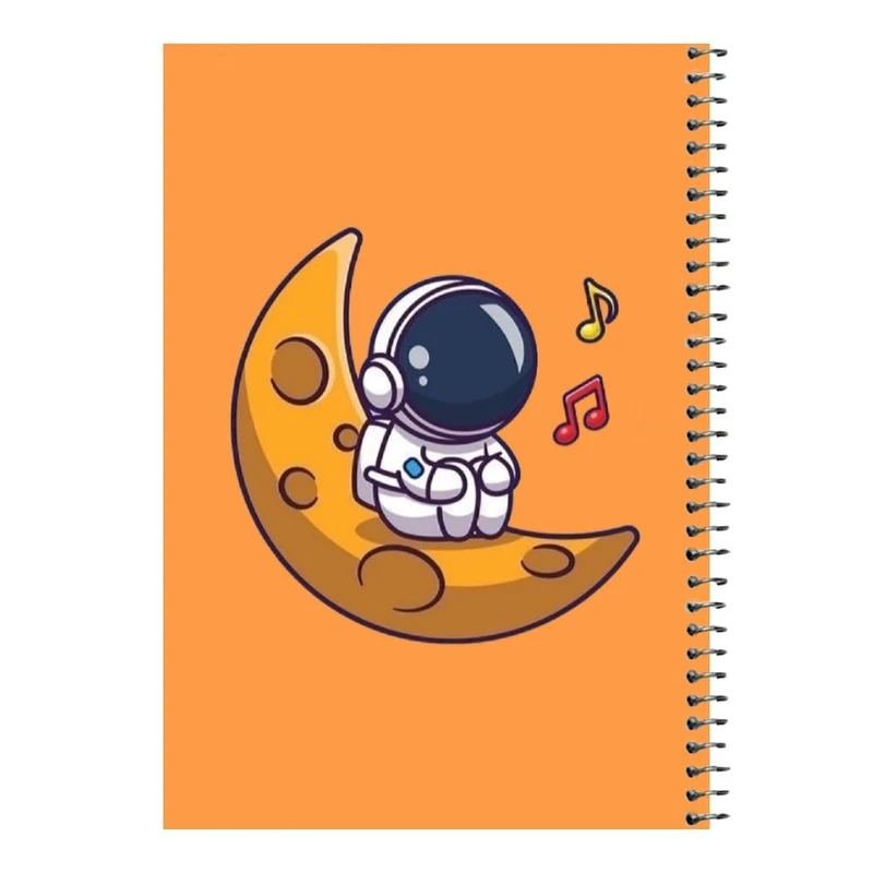 دفتر مشق 80 برگ اس جی مدل فضانورد و ماه کد 2