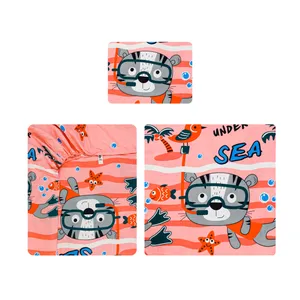 سرویس روتختی 1 نفر 3 تکه آدنو مدل Lovely cat کد MC16