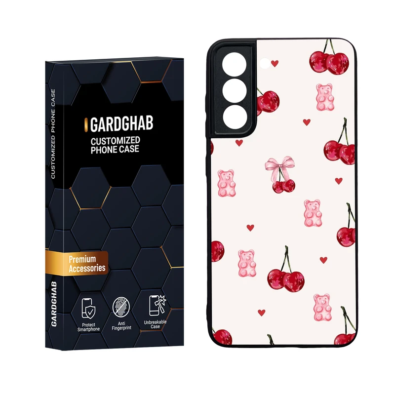 کاور گارد قاب مدل دور ژله ای پشت گلس دخترانه مناسب برای گوشی موبایل سامسونگ Galaxy S21 FE