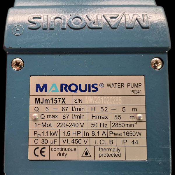 پمپ آب 1.5 اسب بخار مارکوئیس مدل MJM157X