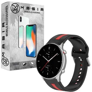 بند مسیر مدل Silic Dual Color مناسب برای ساعت هوشمند  شیائومی  GTR 2e 