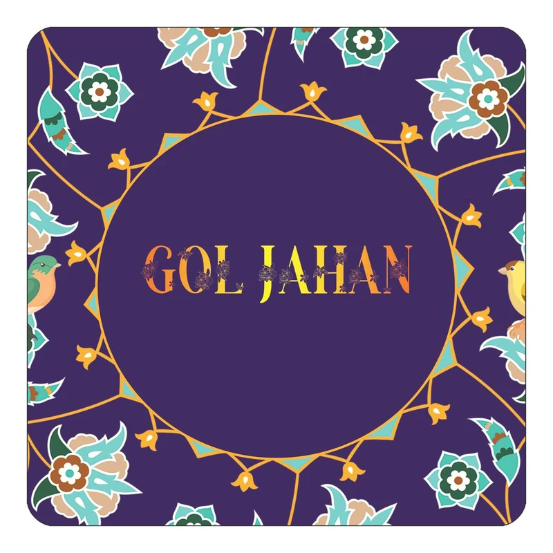 مگنت کاکتی طرح اسم گل جهان gol jahan مدل گل و بلبل کد mg13609
