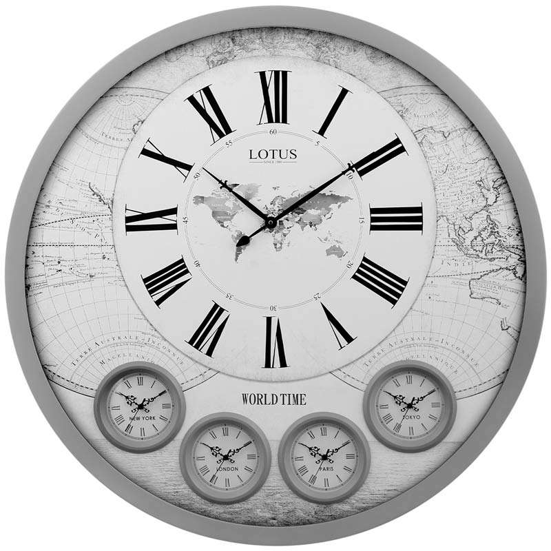 ساعت دیواری لوتوس مدل ELA-90901-GRAY