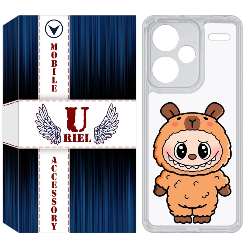 کاور یوریل مدل Clear کد 110 طرح لبوبو مناسب برای گوشی موبایل شیائومی Redmi Note 13 Pro Plus