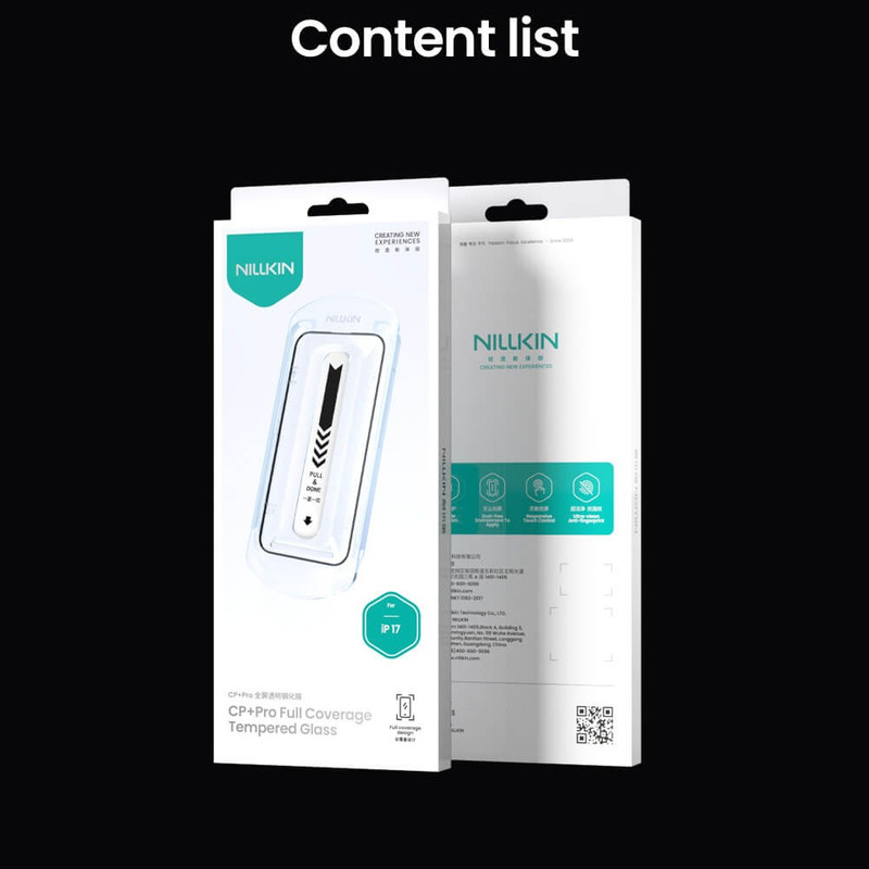 محافظ صفحه نمایش نیلکین مدل CP Plus Pro مناسب برای گوشی موبایل اپل iPhone 17 Pro max به همراه کیت نصب آسان