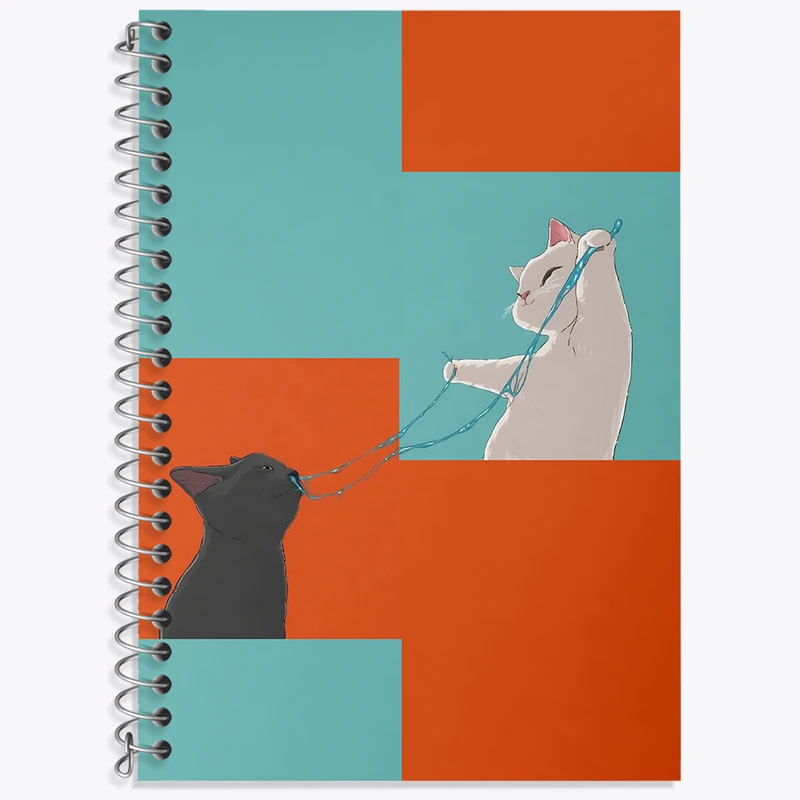 دفتر نت موسیقی 50 برگ خندالو طرح گربه های بامزه کد N4006