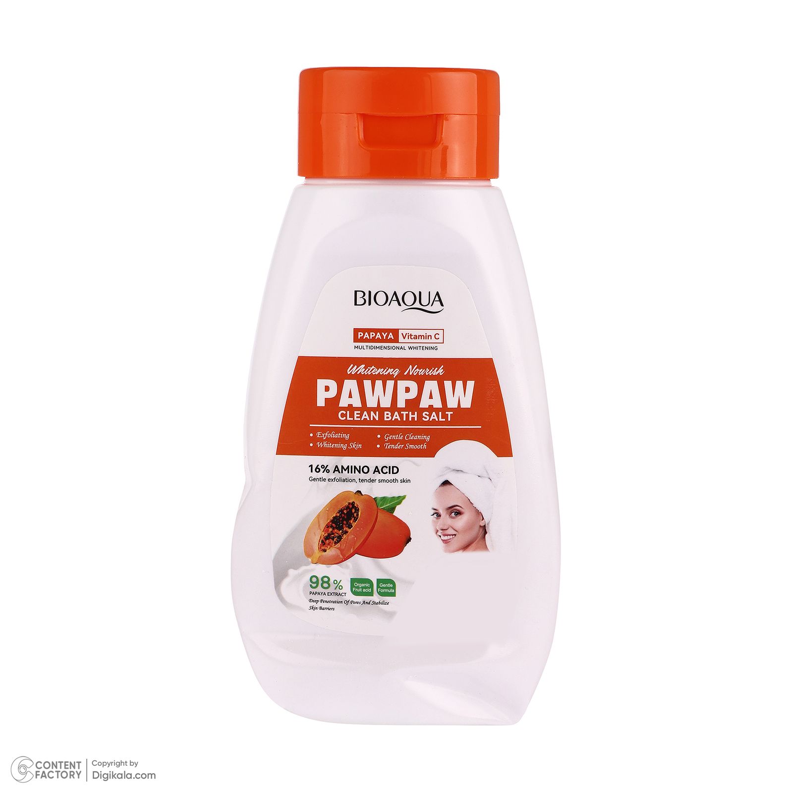 نمک حمام بی آکوا مدل Papaya وزن 500 گرم -  - 5